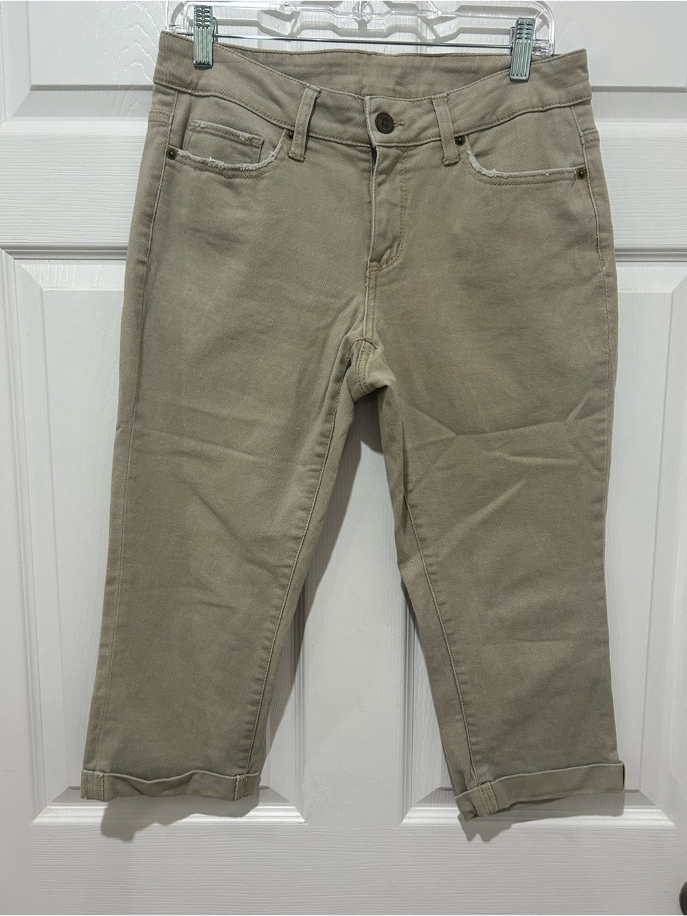 Women's Tan Crop Jeans